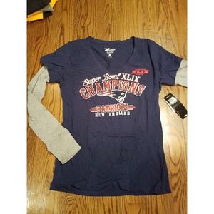 Super Bowl XLIX Champions New England Patriots Ladies Medium 4her Tshirt shirt
